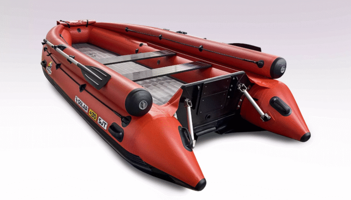 Лодка надувная моторная Solar-430 super jet tunnel (expedition)