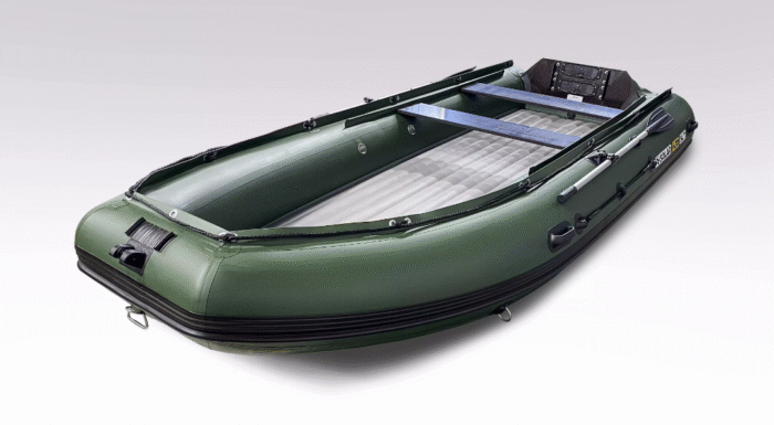 Лодка надувная моторная Solar-430 super jet tunnel