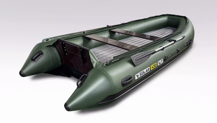 Лодка надувная моторная Solar-430 super jet tunnel