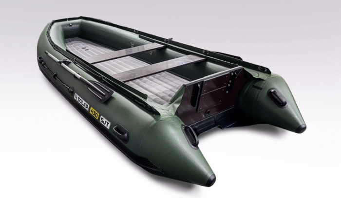 Лодка надувная моторная Solar-430 super jet tunnel